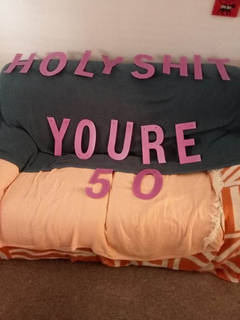 Free 50th Birthday Celebration Banner in Good Condition