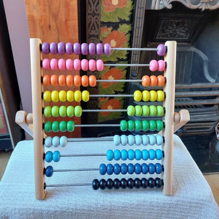 Ikea Mula Colourful Wooden Bead Abacus 