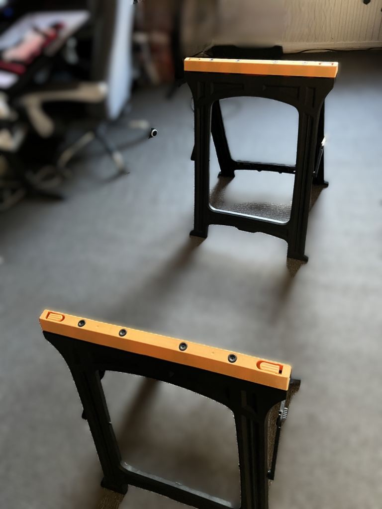 Large folding table setup 