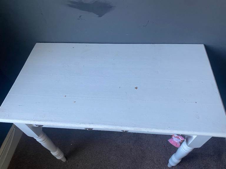 white painted console table/ desk 