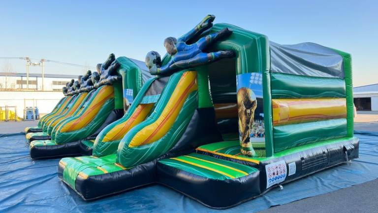 Inflatable Football Bouncy Castle Slide Combo 