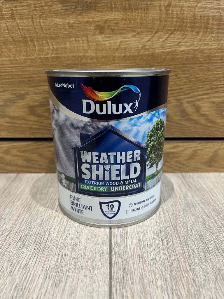 Dulux Weather Shield Quick Dry Undercoat - Pure Brilliant White 750ml