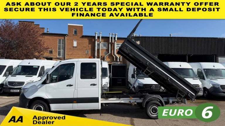 2020 20 MERCEDES-BENZ SPRINTER 2.1 316 CDI L3 TIPPER DROPSIDE 160BHP. DOUBLE CRE