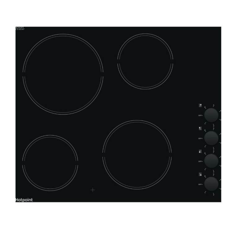 Hotpoint 58cm 4 Zone Knob Control Ceramic Hob