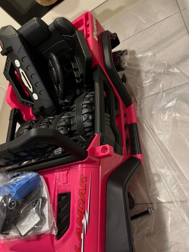 Brand new electric car in pink 
