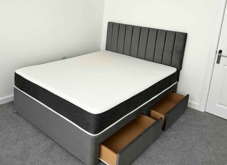>>>🚛Hot Discount 😘DIVAN 4FT Small Double Bed Base with Mattress & Storage Drawers ❤️15% OFF💥COD🚚