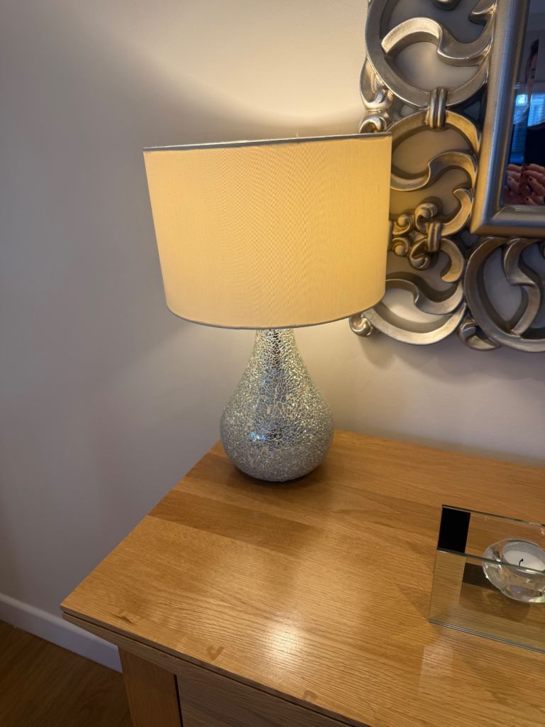 Beautiful glass mosaic lamps. 2 table and 2 matching floor lamps