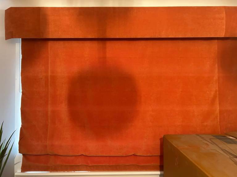 Dunlem Made to Measure Terracotta velvet Roman Blind