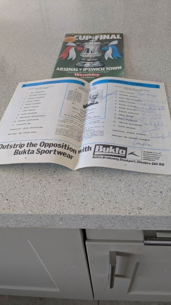 Pair of Ipswich Town FA Cup Final Programmes – Excellent Condition