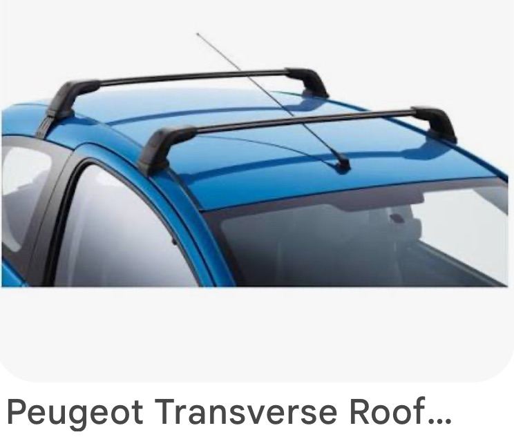 Peugeot transverse roof bars fixed to 106 but will fit many cars of the era