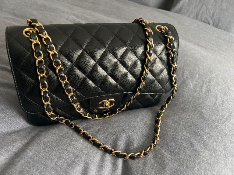 Chanel Black Quilted Classic Flap Bag - Gold Chain