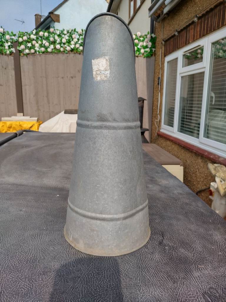 Vintage Galvanised Coal Scuttle Hod Coal Bucket Planter ~ 22" Tall