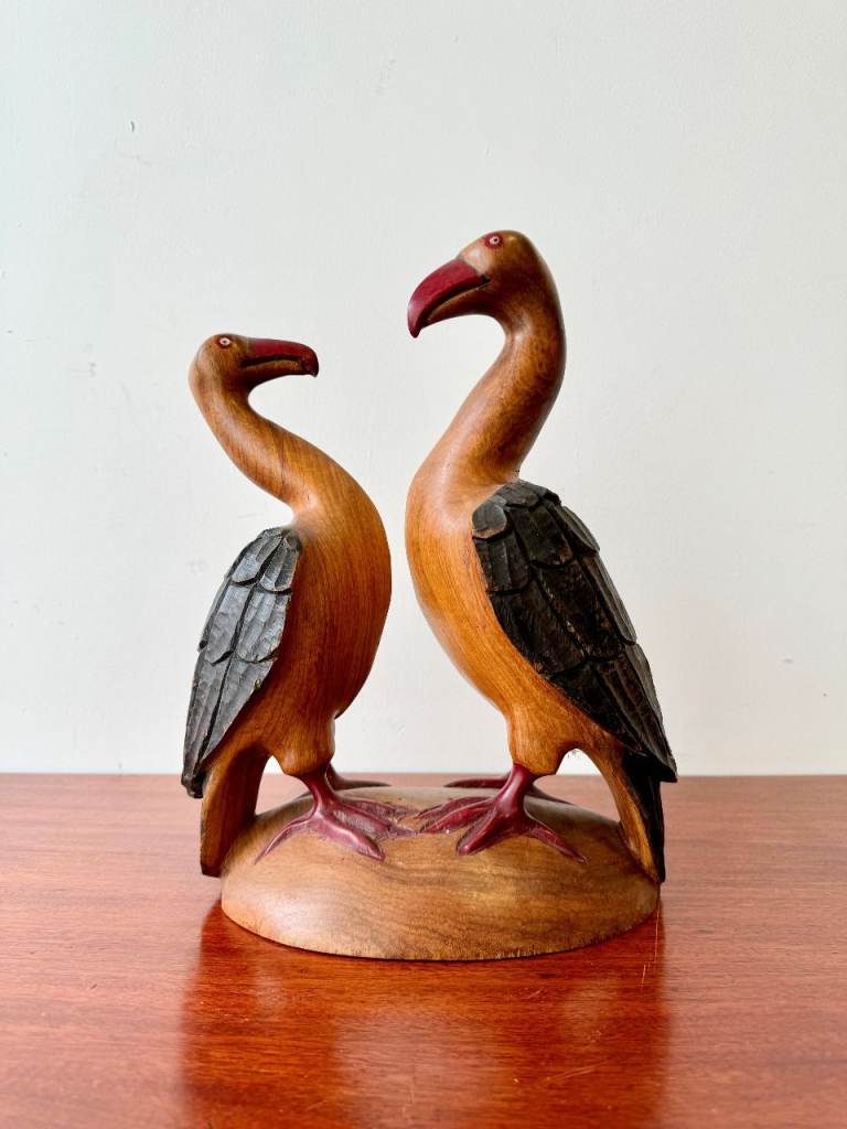 Wooden African Bird Sculpture Other Home Decor