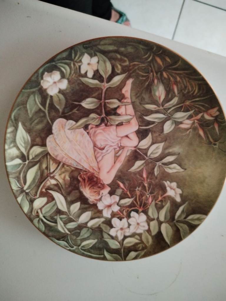 Flower fairy plates with certificates and 