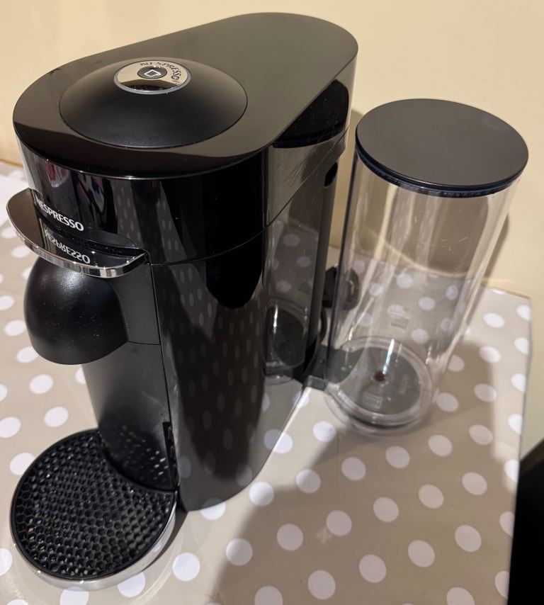 Nespresso Vertuo Plus Coffee Machine, Black, Chrome