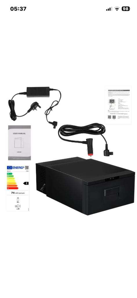 12/24V ALPICOOL COMPRESSOR DRAWER FRIDGE 20L FOR CAMPERVAN MOTORHOME & BOAT