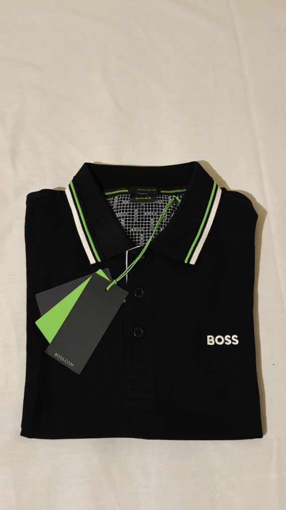 BOSS Black Polo Shirt - Regular Fit, sz m ,Brand New with Tags