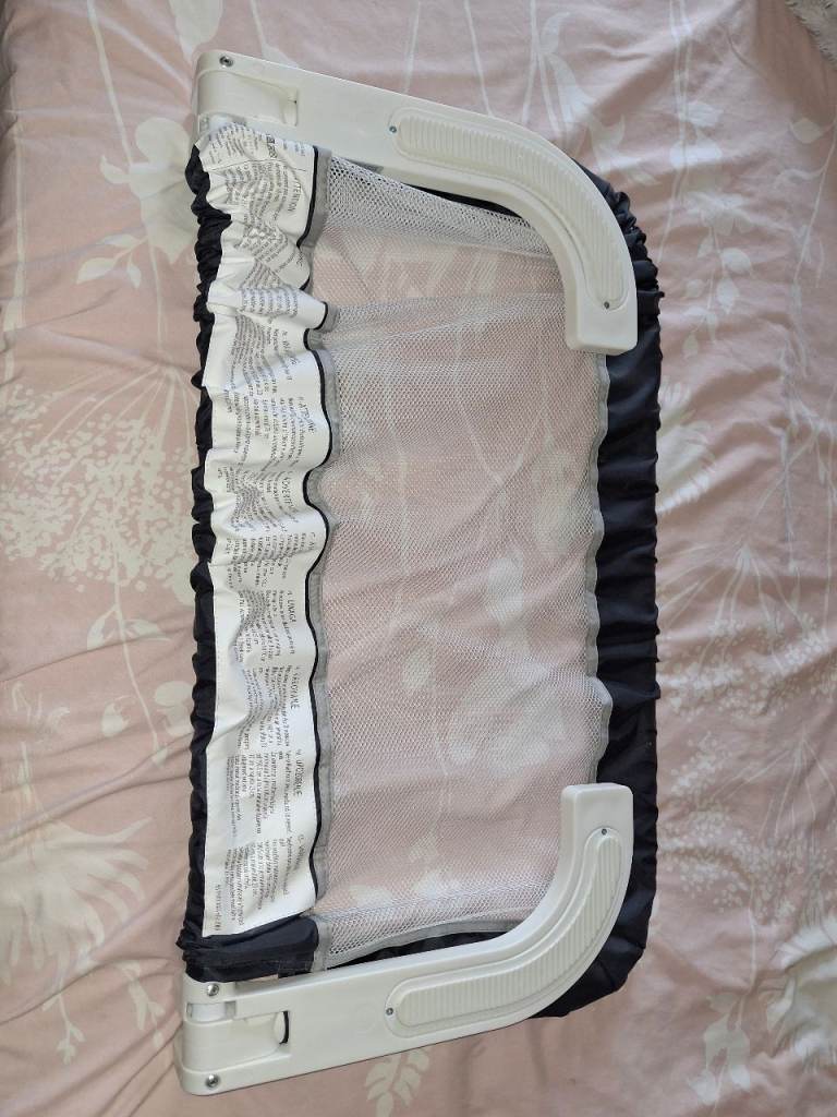 Baby Bed Rail Guard - Black Mesh, Good Condition