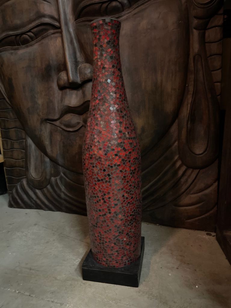 Red Glass Mosaic Lampshade