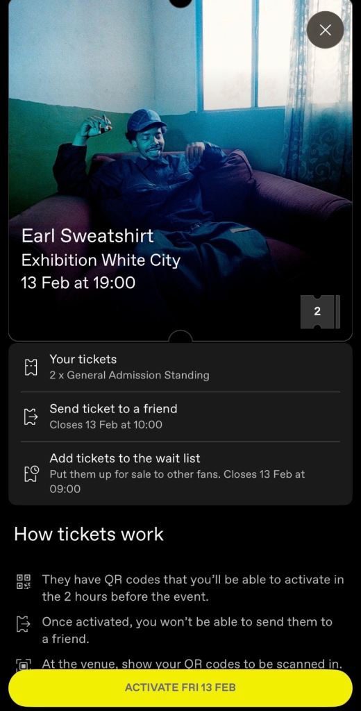 Earl Sweatshirt: 3LWorldTour @ White City Exhibition