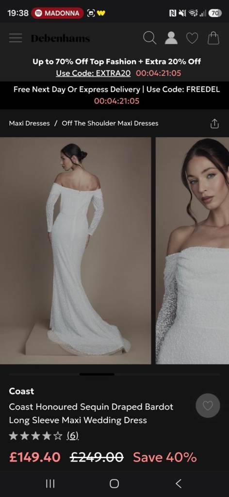 Beautiful glamorous Wedding Dress