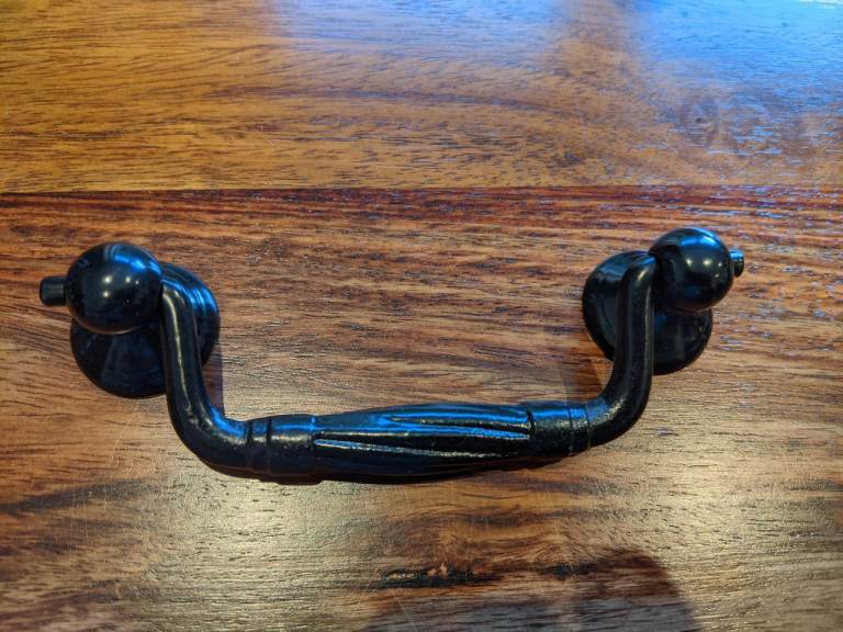 Set of 8 Black Classic Kitchen Drawer Pull Handles