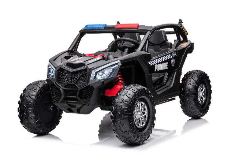Kids 24v Police Buggy 2 Seater with Police Lights & Radio & Bluetooth