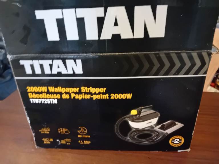 Titan Corded Electric Wallpaper Stripper Steamer TTB772STM 4Ltr Capacity 2000Ww