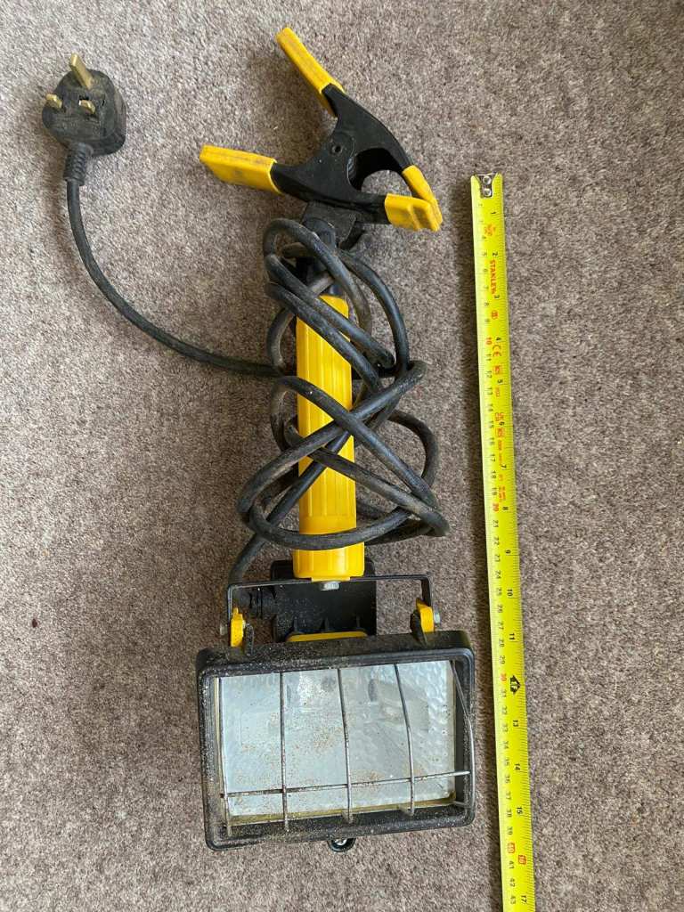 Clip-on halogen work light