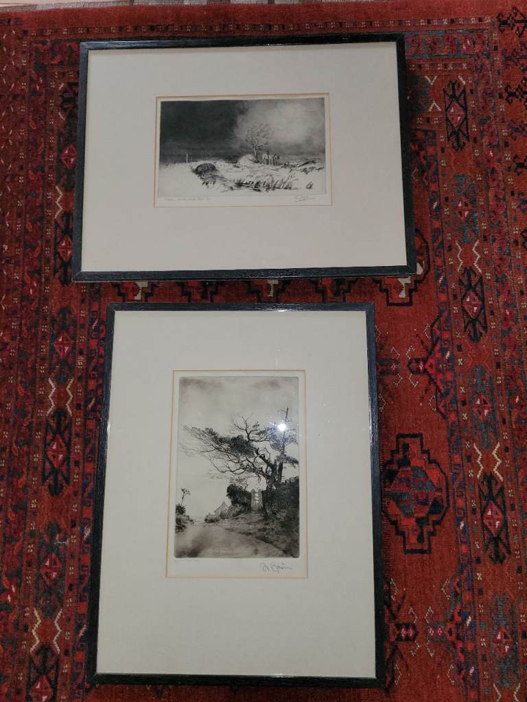 3 pairs of delightful old prints.