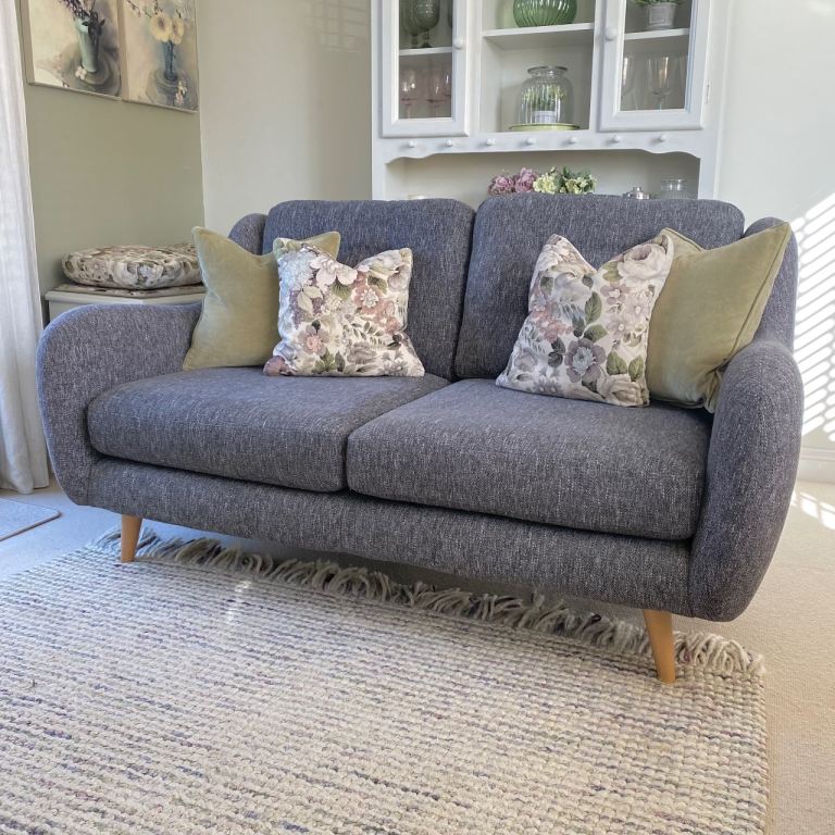 French Connection Grey Sofa. Great condition. Could deliver.