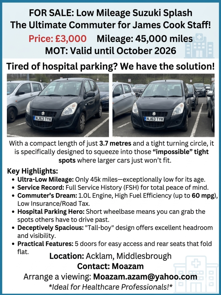 2013 Suzuki Splash 1.0L – Ultra Low Mileage (45k) – Excellent Condition