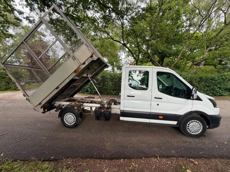 2020 Ford Transit 2.0 EcoBlue 130ps Double Cab caged tipper crew cab ex council 65k finance CHASS...