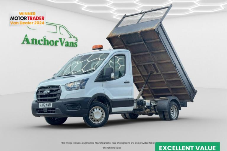 2022 Ford Transit Tipper MWB L2 350 Leader Twin Rear Wheel Tow Bar 6 speed SELECT Tipper Diesel M...