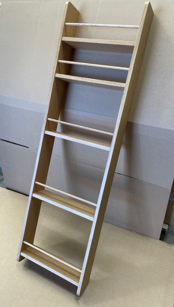 Solid Oak Lacquered Spice Rack Shelving