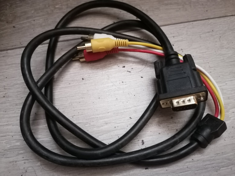 VGA to 3 RCA Cable Component AV Converter Adapter Lead for LCD HDTV Projector，