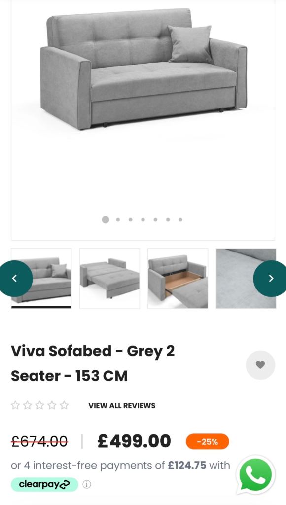Sofa bed with storage 