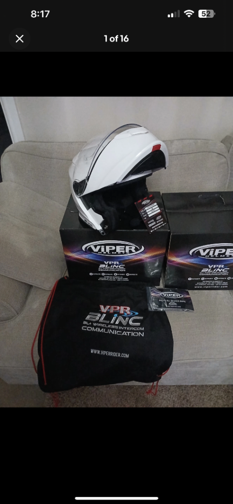 2 available New in box white Viper Blinc helmet Medium size 