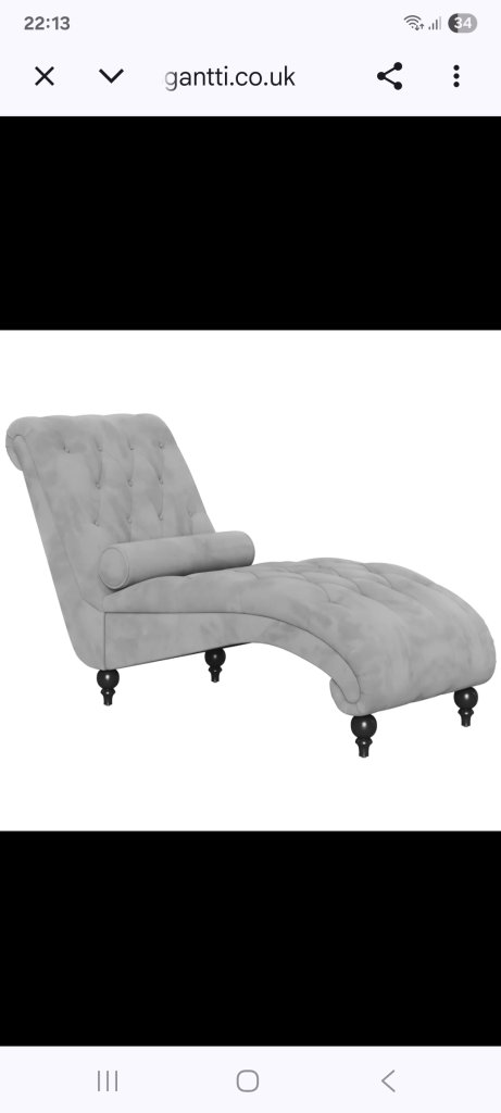 Grey chaise lounge 