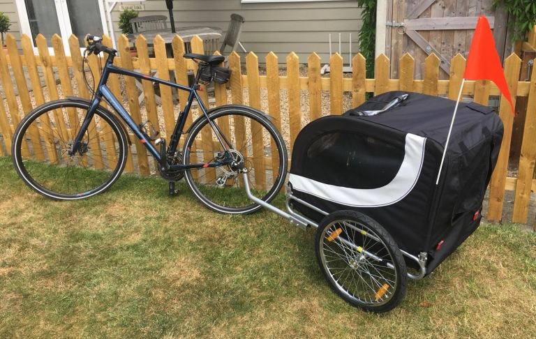 PAWHUT Steel Dog Bike Trailer