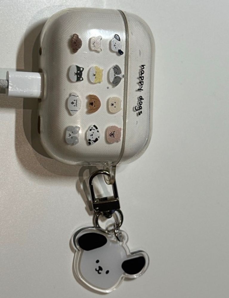 Cute Dog Design AirPods Case with Keychain