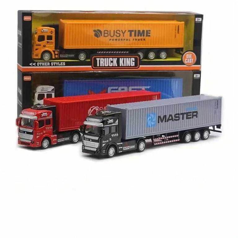 quality detailed 1/48scale 12.6 inch long 10 wheeled articulated trucks in 4 colours  new in box