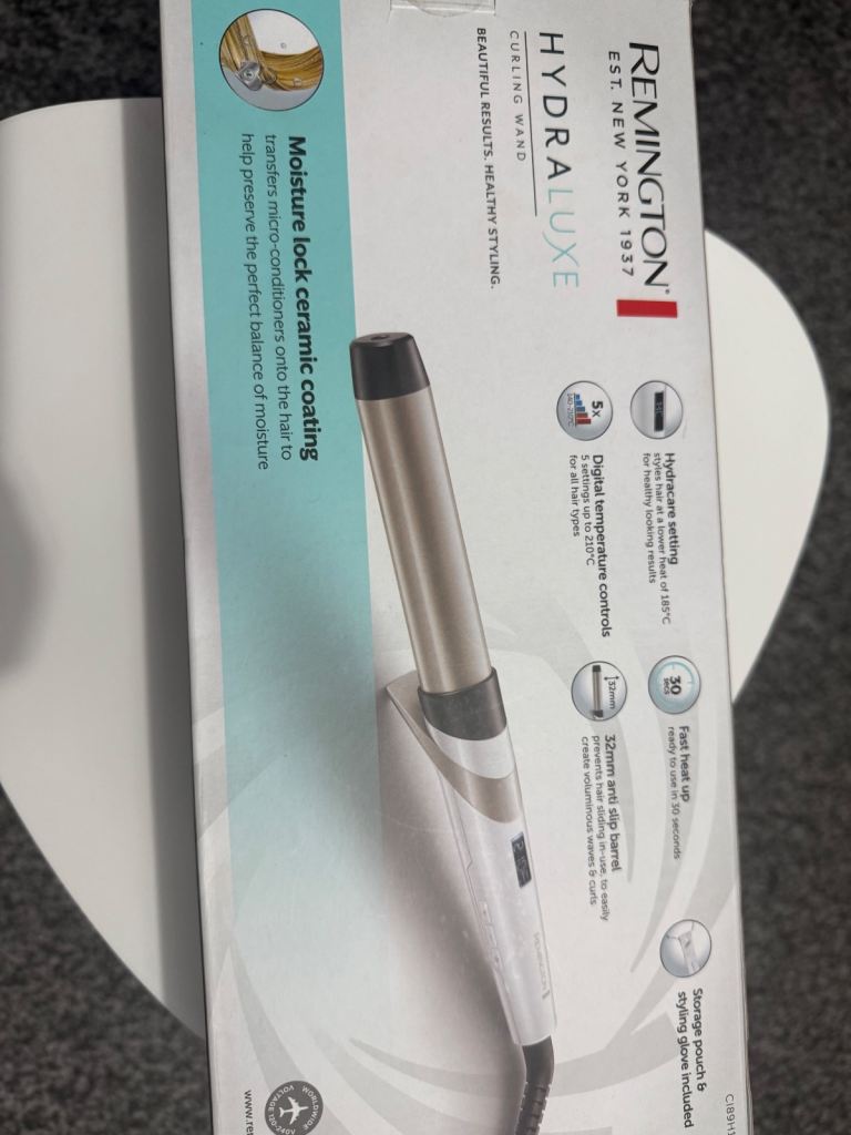 Brand new Remington hydralux curling wand