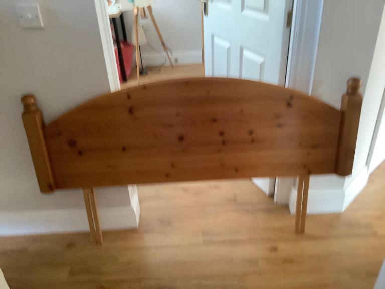 Double Wooden Headboard – Good Condition