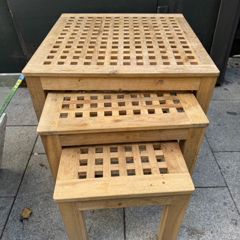Beautiful wooden nest of tables 