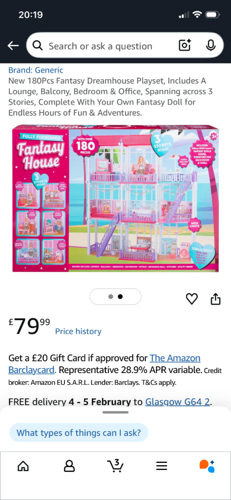 180 piece Fantasy House 