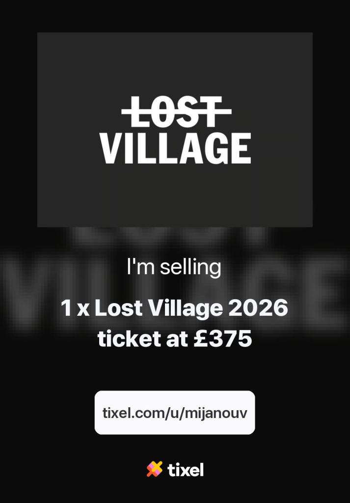 Lost Village 2026 weekend Festival Ticket