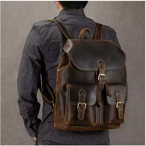 Vintage Leather Backpack 