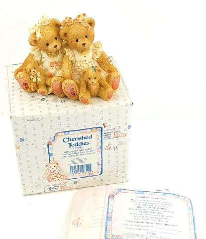 Cherished Teddies Bear Allison And Alexandria Boxed with