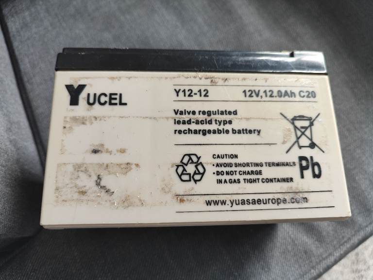 Yuasa YUCEL Y12-12 12V 12Ah Lead-Acid Rechargeable Battery